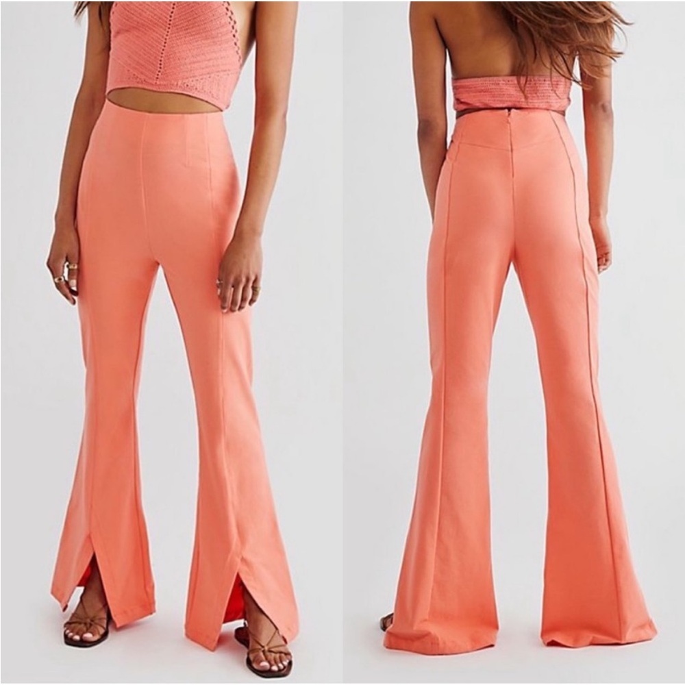 Free People Real Deal Slit Flare Pants Size Small